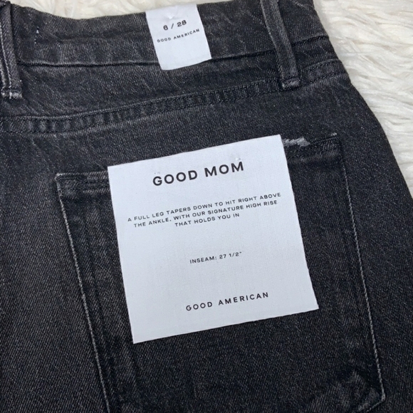 Good American Good Mom High Rise Vintage Black Jean NEW - Picture 6 of 7